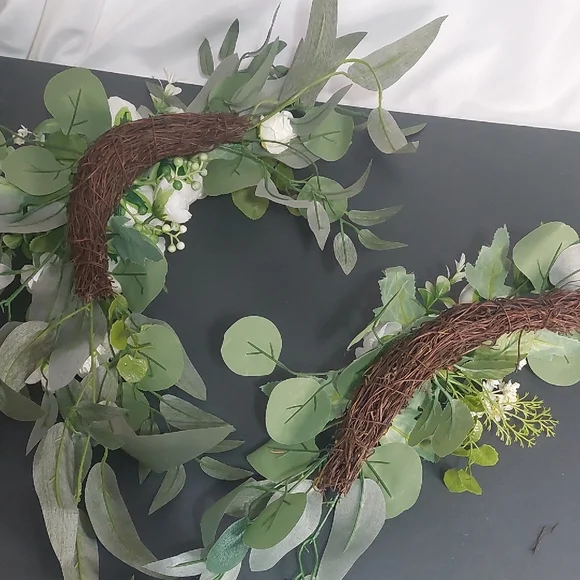 White Floral Arrangement, 2 Piece Set - Picture 4 of 7